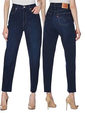 Levi’s High Rise Boyfriend Jeans Raw Hem Cropped W28